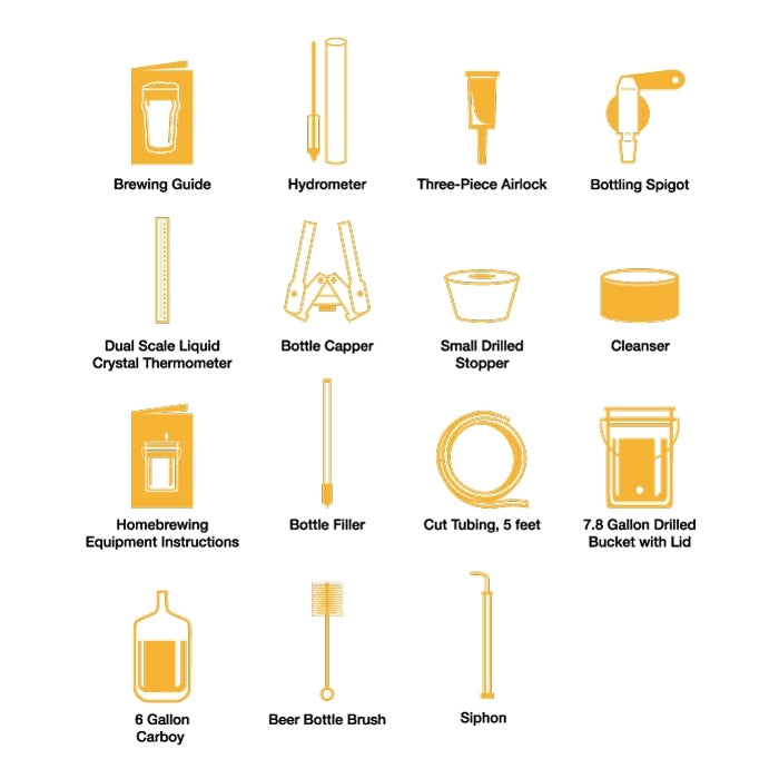 TrueBrew™ Deluxe Starter Kit w/Glass Carboy- 5 Gallon Beer Brewing Kit