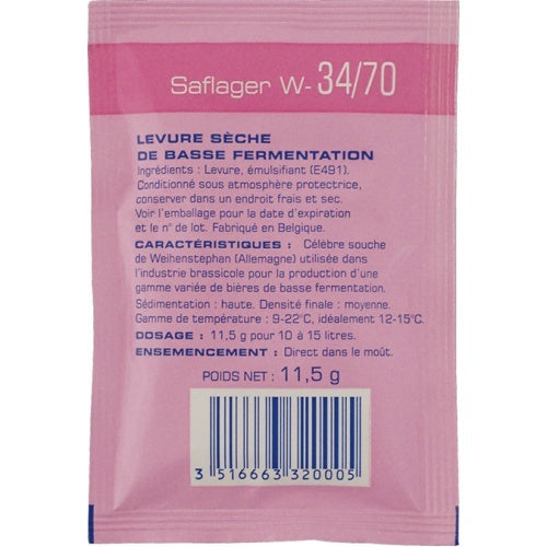 Fermentis Dry Yeast - Saflager W-34/70