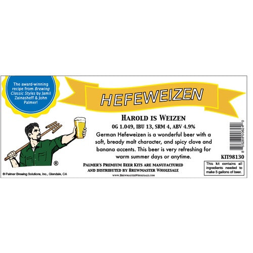 Palmer Premium Beer Kits - Harold is Weizen - Hefeweizen