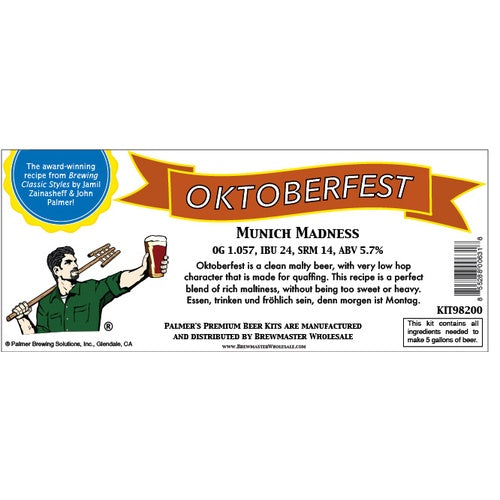 Palmer Premium Beer Kits - Munich Madness - Oktoberfest