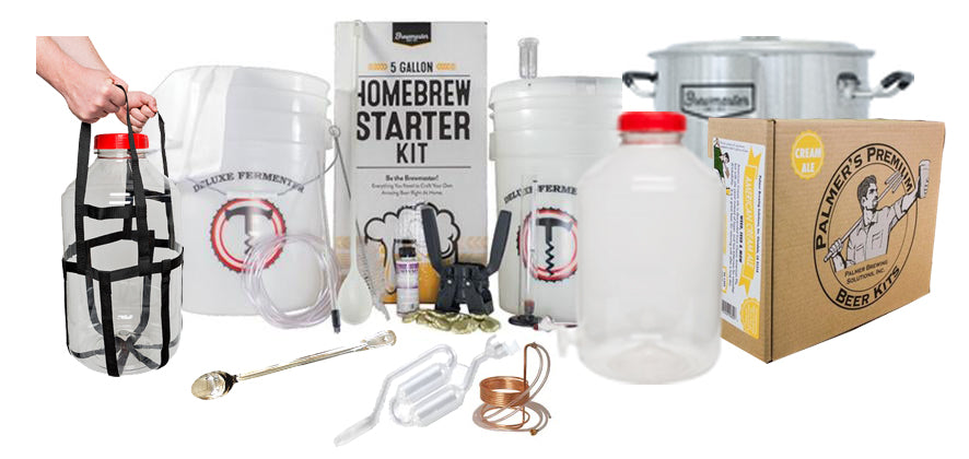 PREMIUM 5 Gallon Beer Brewing Starter Kit With Premium Beer Ingredient Kit